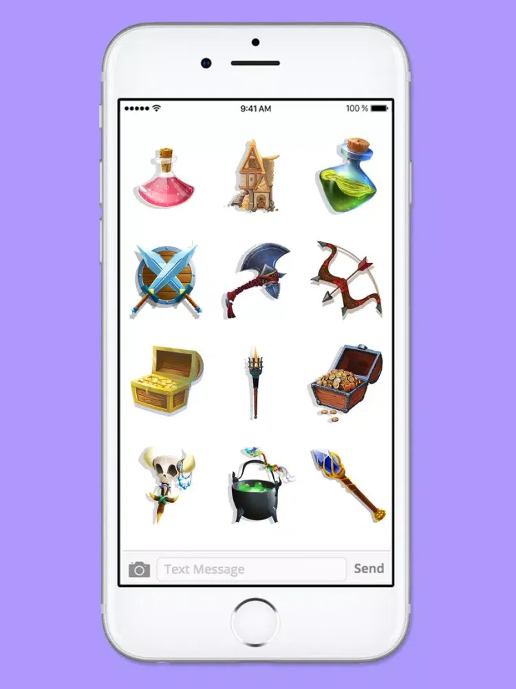 Fantasy RPG Gamer Sticker Pack iPad  سکرین شاٹس