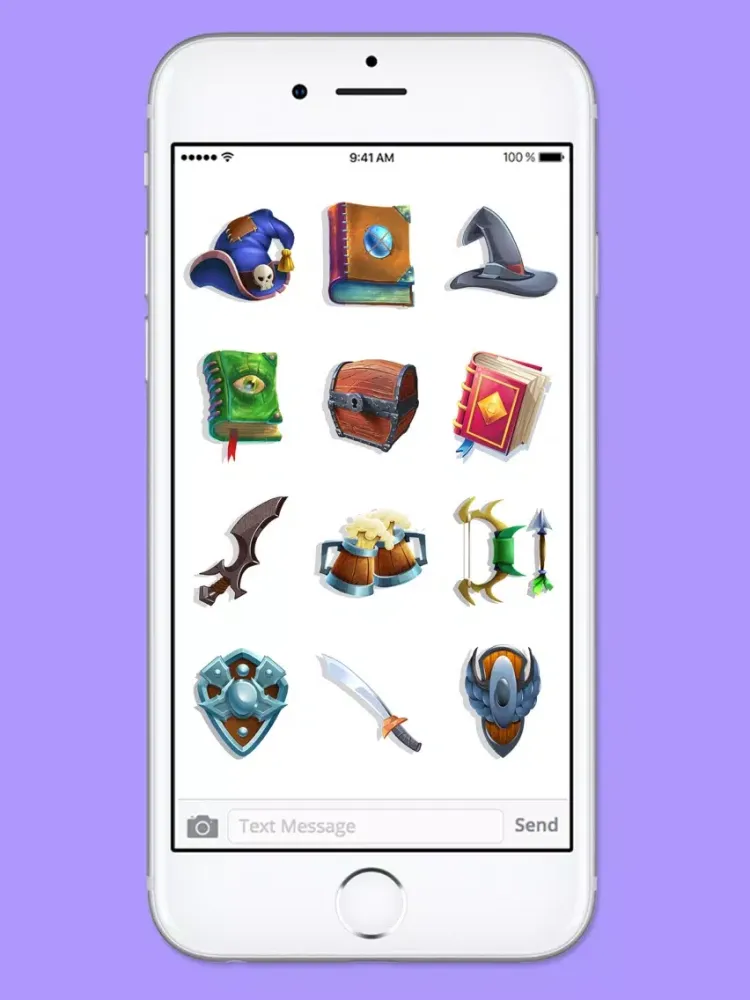 Fantasy RPG Gamer Sticker Pack iPad  سکرین شاٹس