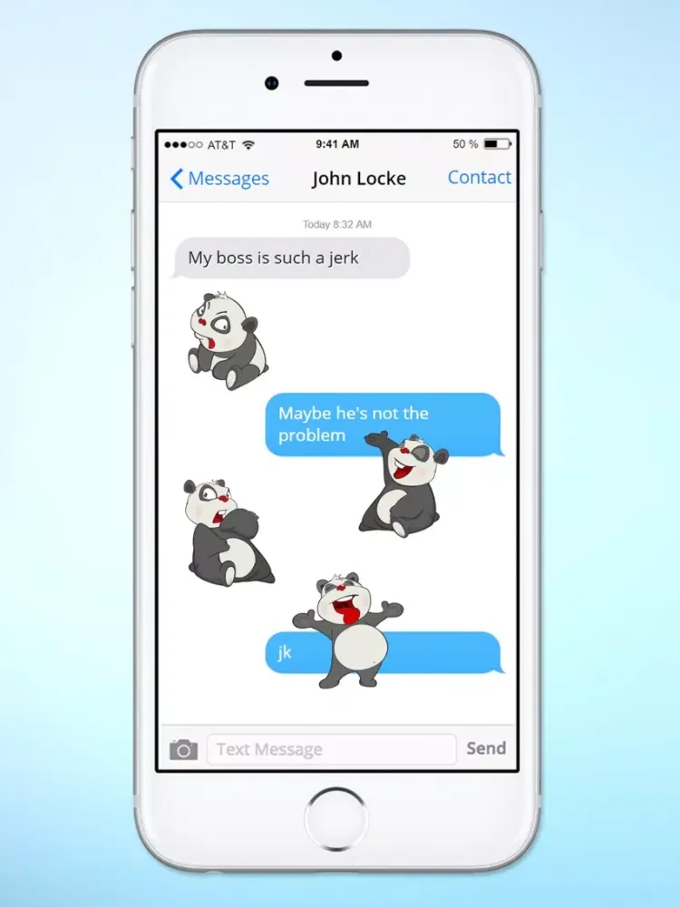 Fun Bamboo Panda Sticker Pack iPad  スクリーンショット
