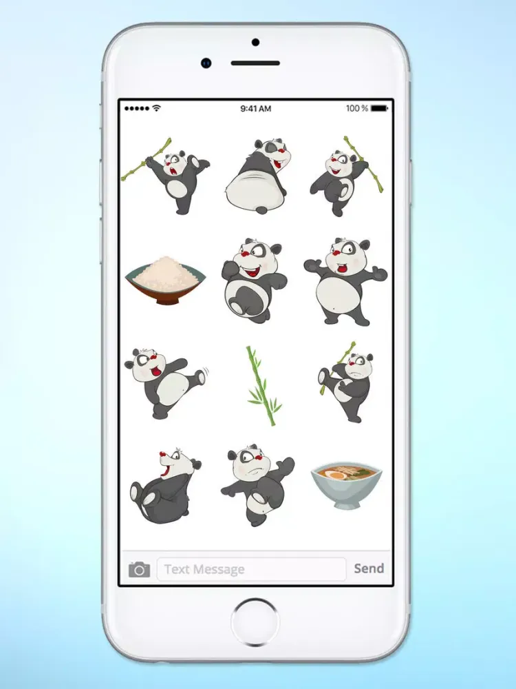 Fun Bamboo Panda Sticker Pack iPad  スクリーンショット