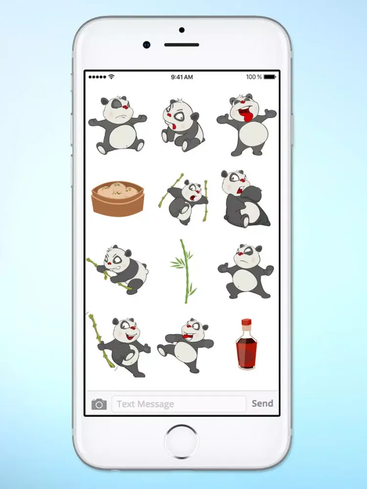 Fun Bamboo Panda Sticker Pack iPad  スクリーンショット