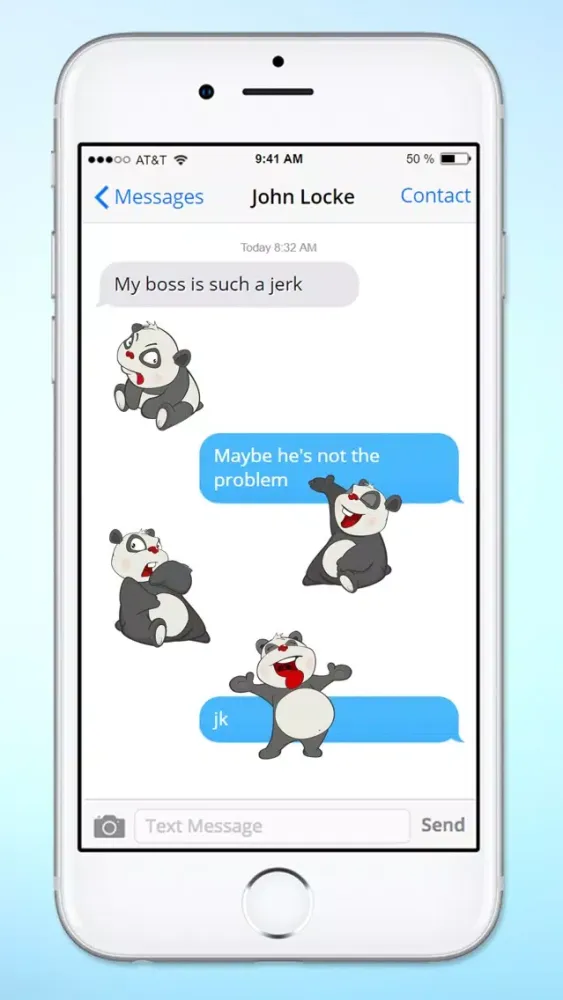 Fun Bamboo Panda Sticker Pack スクリーンショット