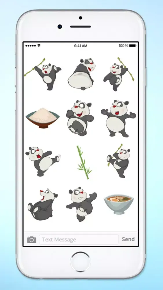 Fun Bamboo Panda Sticker Pack スクリーンショット