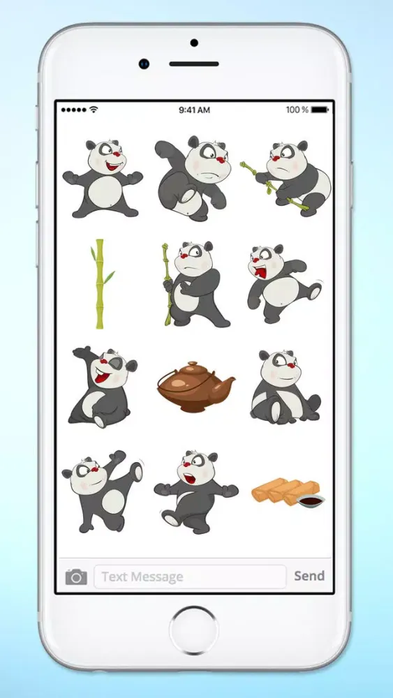 Fun Bamboo Panda Sticker Pack スクリーンショット