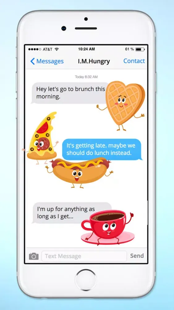 Tangkapan skrin Fun Breakfast and Lunch Food Sticker Pack