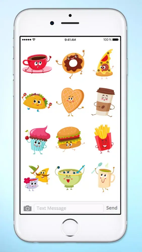 Tangkapan skrin Fun Breakfast and Lunch Food Sticker Pack