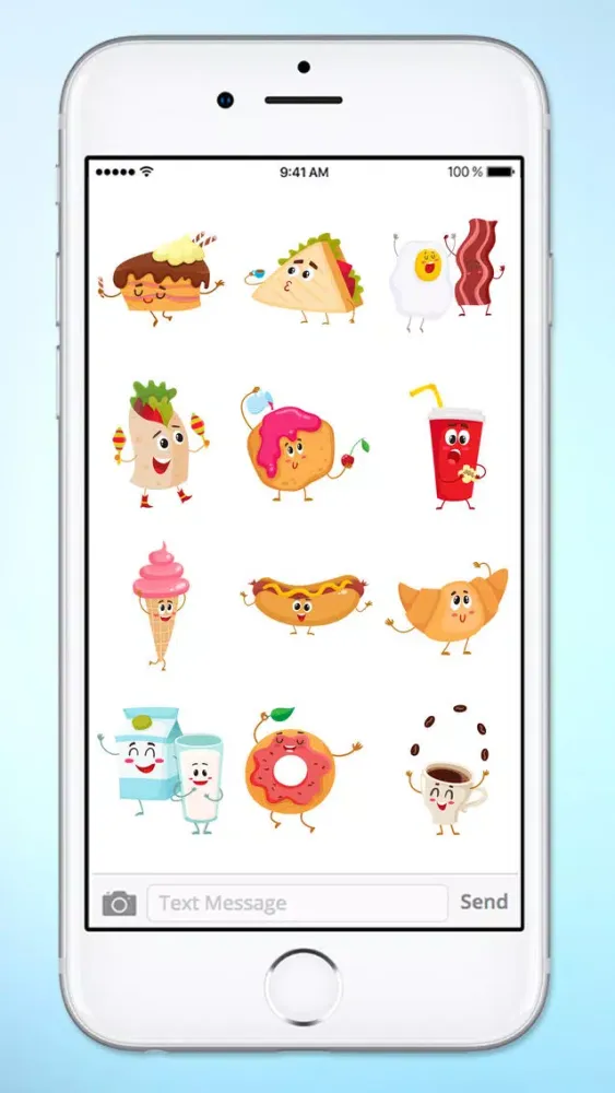 Tangkapan skrin Fun Breakfast and Lunch Food Sticker Pack