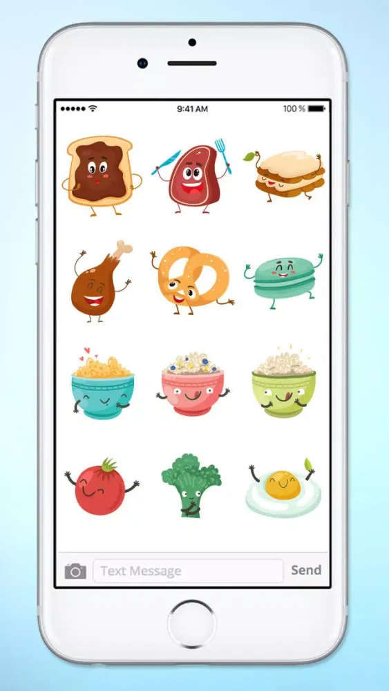 Tangkapan skrin Fun Breakfast and Lunch Food Sticker Pack
