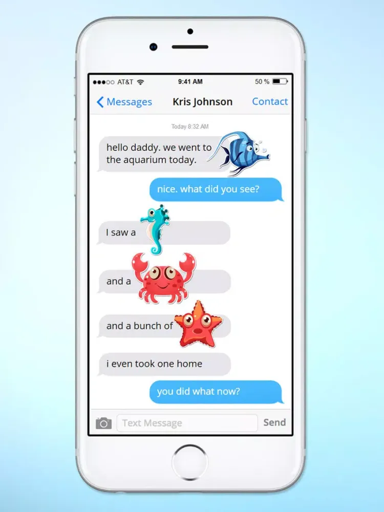 Captures d'écran de Funny Fish and Sea Life Sticker Pack iPad 