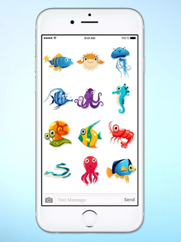 Captures d'écran de Funny Fish and Sea Life Sticker Pack iPad 