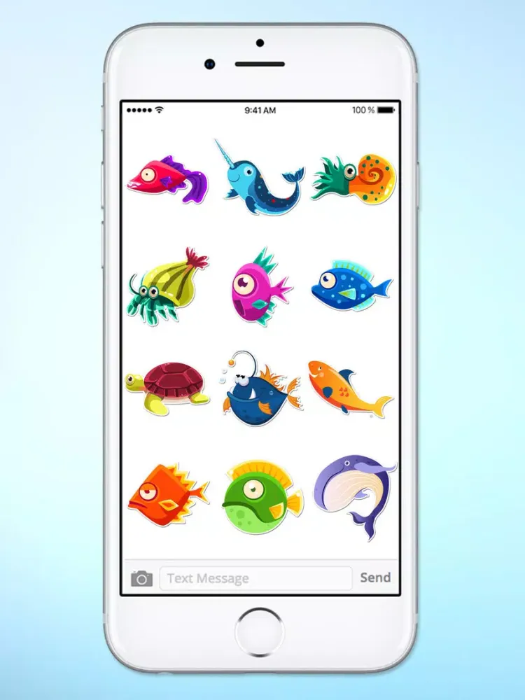 Captures d'écran de Funny Fish and Sea Life Sticker Pack iPad 