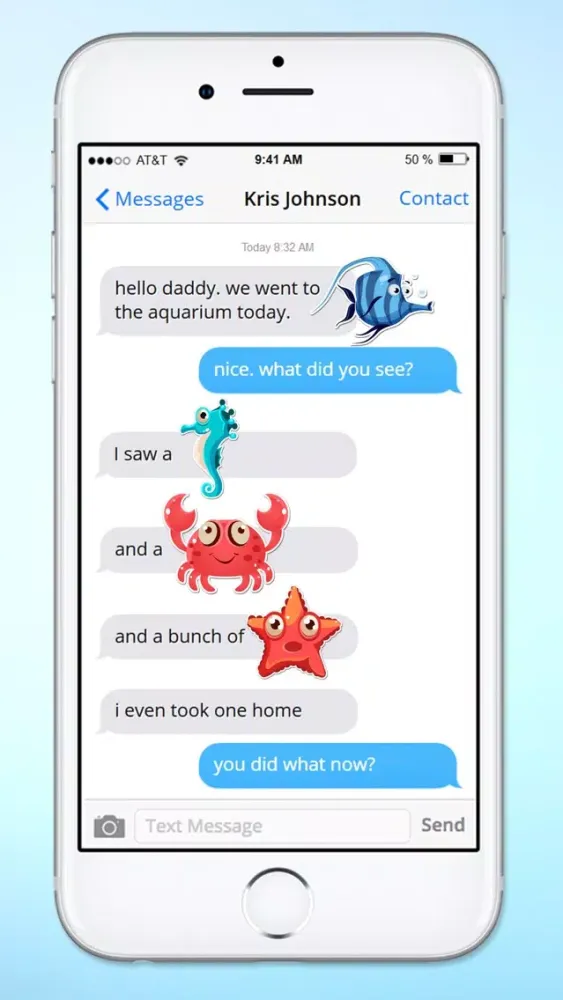 Captures d'écran de Funny Fish and Sea Life Sticker Pack