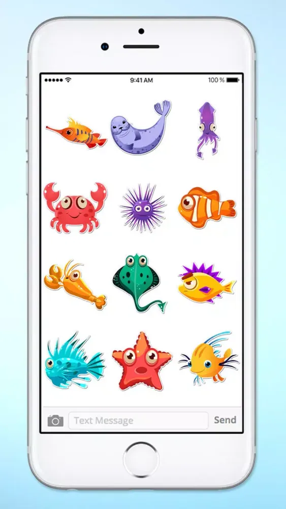 Captures d'écran de Funny Fish and Sea Life Sticker Pack