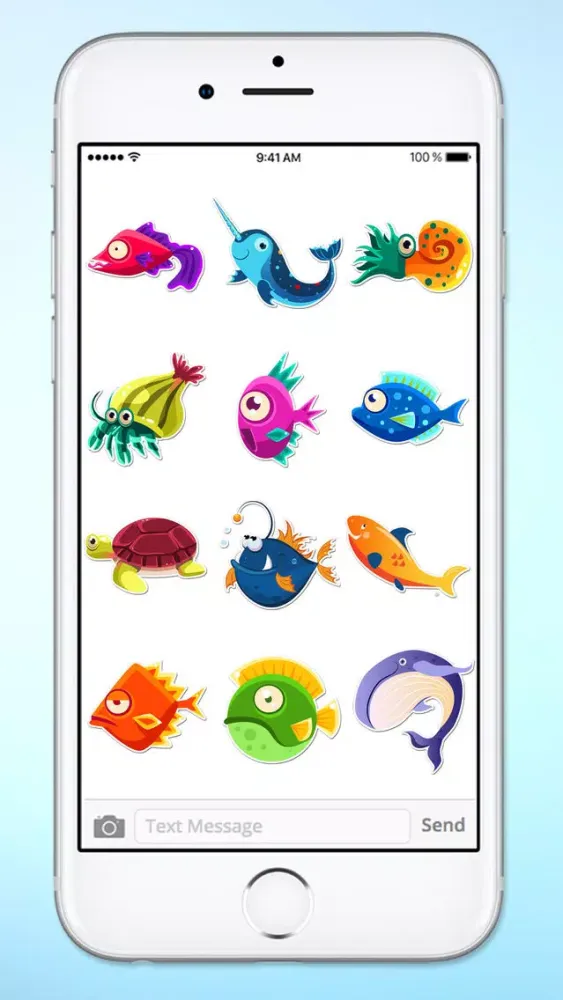 Captures d'écran de Funny Fish and Sea Life Sticker Pack