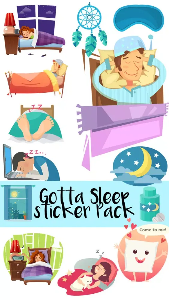 Screenshot di Gotta Sleep Sticker Pack