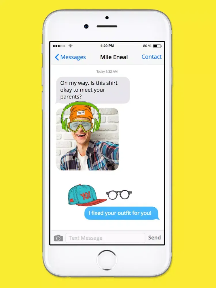 Hats Glasses and More Photobooth Sticker Pack iPad 应用截图