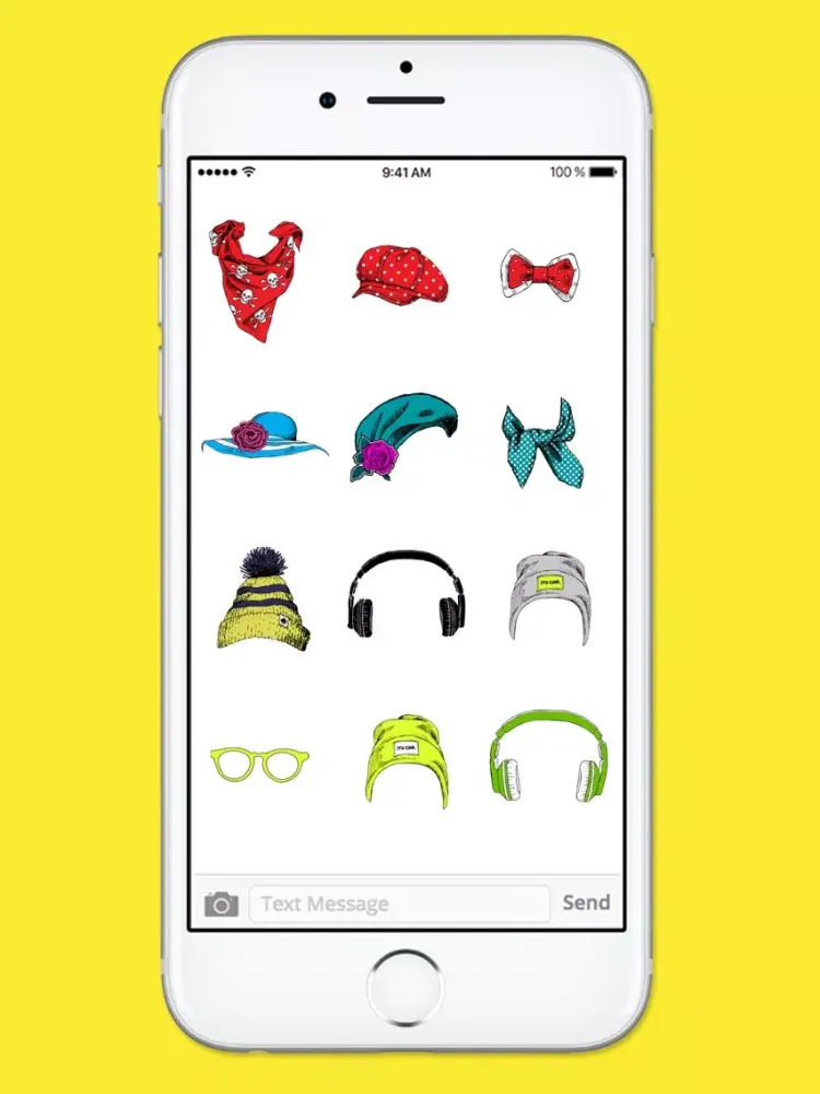 Hats Glasses and More Photobooth Sticker Pack iPad 应用截图