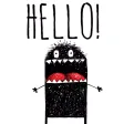 Hello Happy Monster Sticker Pack