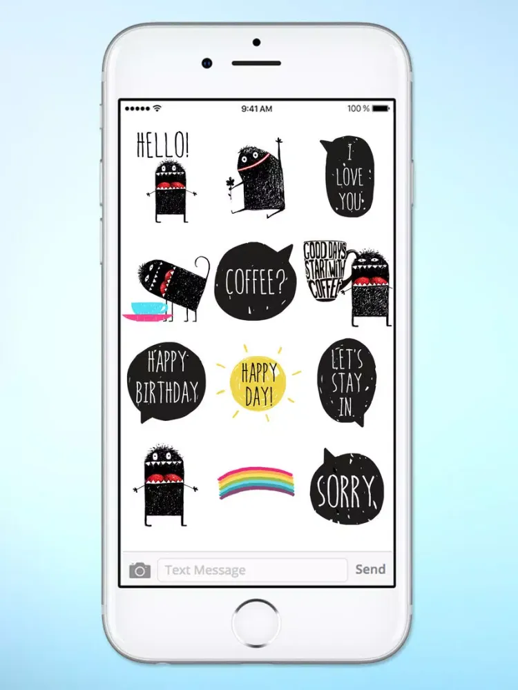 Hello Happy Monster Sticker Pack iPad  स्क्रीनशॉट