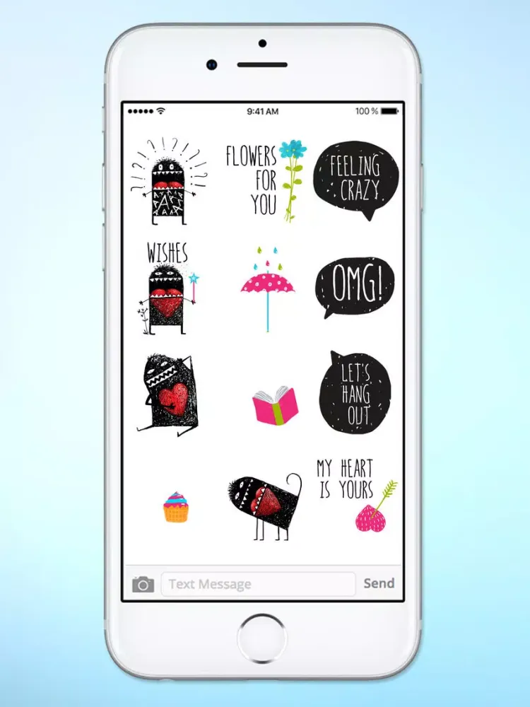 Hello Happy Monster Sticker Pack iPad  स्क्रीनशॉट
