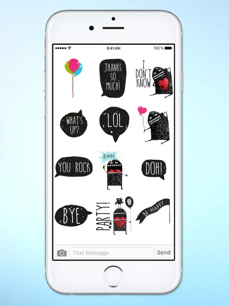 Hello Happy Monster Sticker Pack iPad  स्क्रीनशॉट