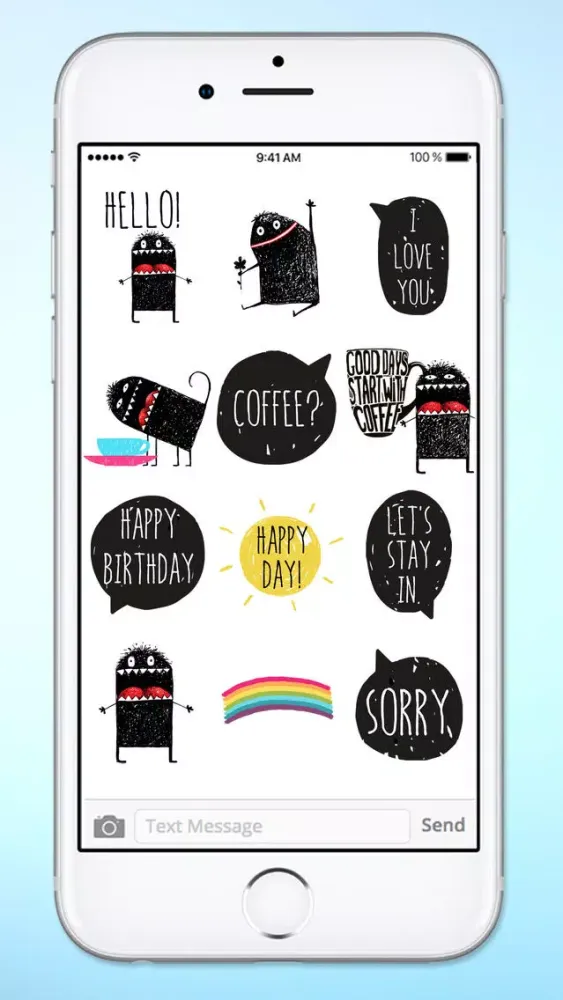 Hello Happy Monster Sticker Pack स्क्रीनशॉट
