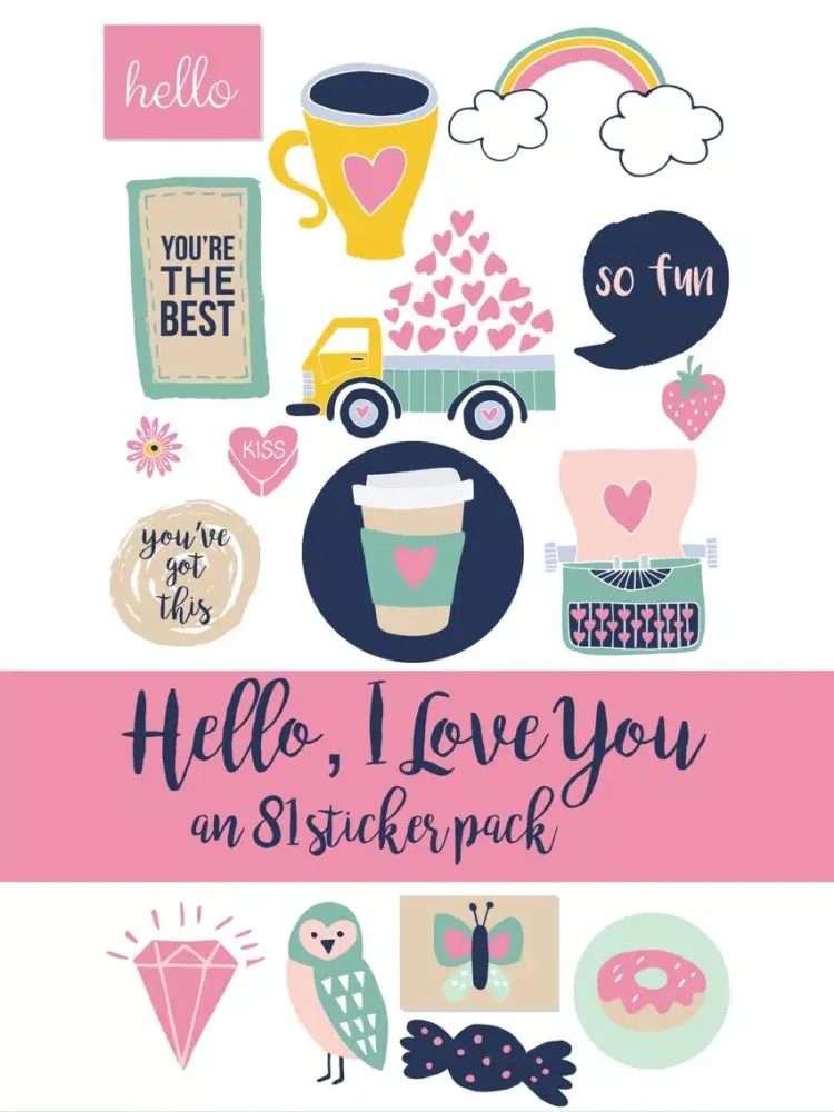 Hello I Love You Sticker Pack iPad  Screenshots