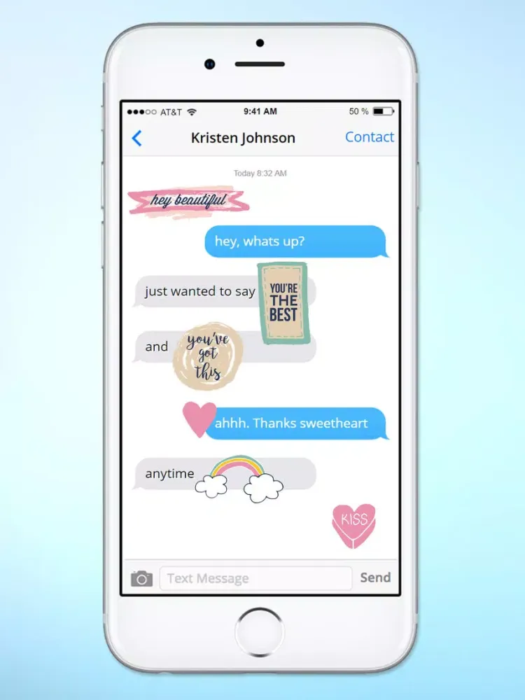 Hello I Love You Sticker Pack iPad  Screenshots