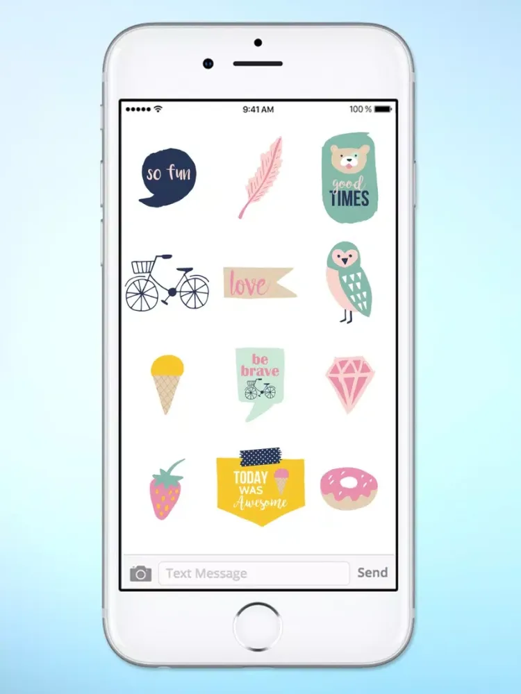 Hello I Love You Sticker Pack iPad  Screenshots