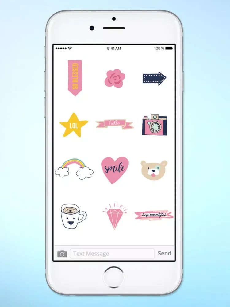Hello I Love You Sticker Pack iPad  Screenshots