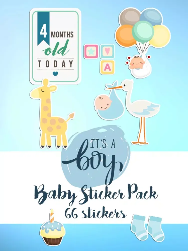 Zrzuty ekranu Its A Boy New Baby Sticker Pack iPad 