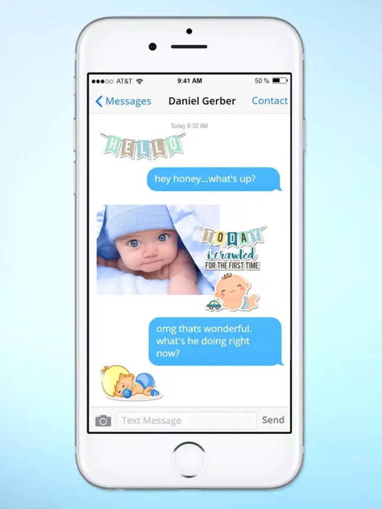 Zrzuty ekranu Its A Boy New Baby Sticker Pack iPad 