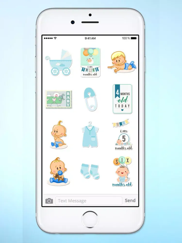 Zrzuty ekranu Its A Boy New Baby Sticker Pack iPad 