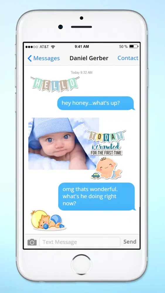 Zrzuty ekranu Its A Boy New Baby Sticker Pack