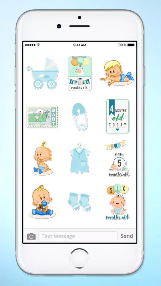 Zrzuty ekranu Its A Boy New Baby Sticker Pack