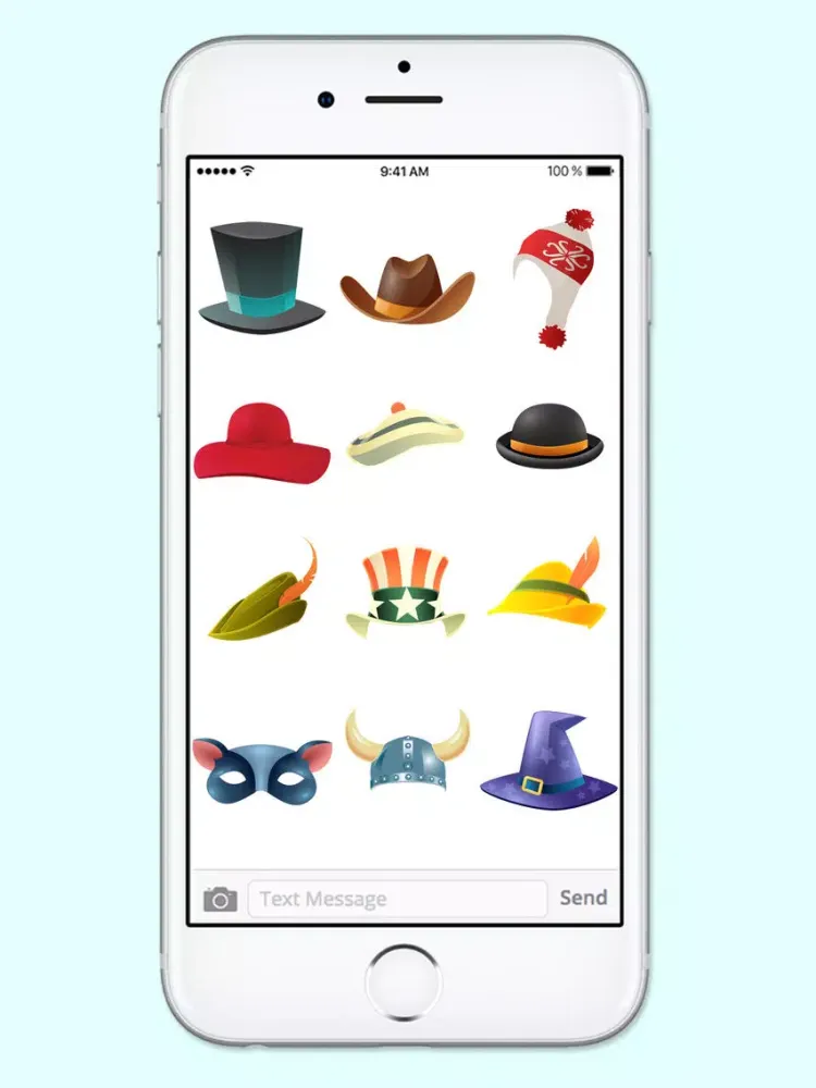صور Lots of Hats and Fun Disguises Sticker Pack iPad 