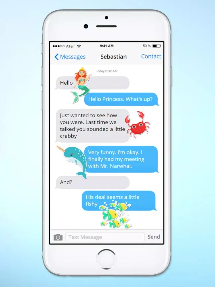 Magical Mermaids & Under Sea Friends Sticker Pack iPad  Screenshots