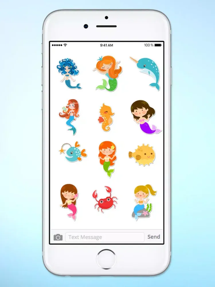 Magical Mermaids & Under Sea Friends Sticker Pack iPad  Screenshots
