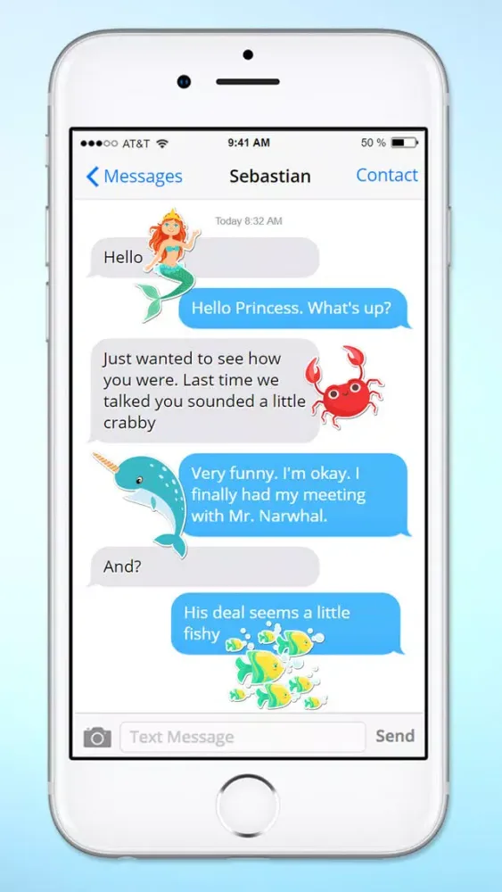 Magical Mermaids & Under Sea Friends Sticker Pack Screenshots