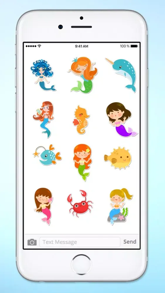 Magical Mermaids & Under Sea Friends Sticker Pack Screenshots