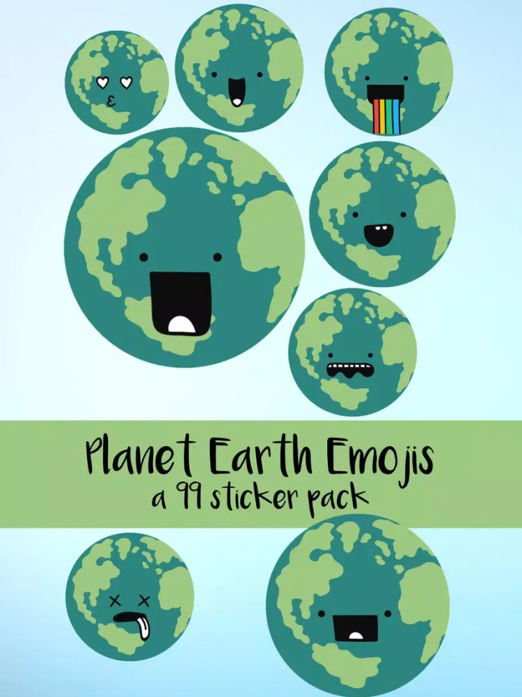 Capturas de tela do Planet Earth Emojis Emoticons Sticker Pack iPad 