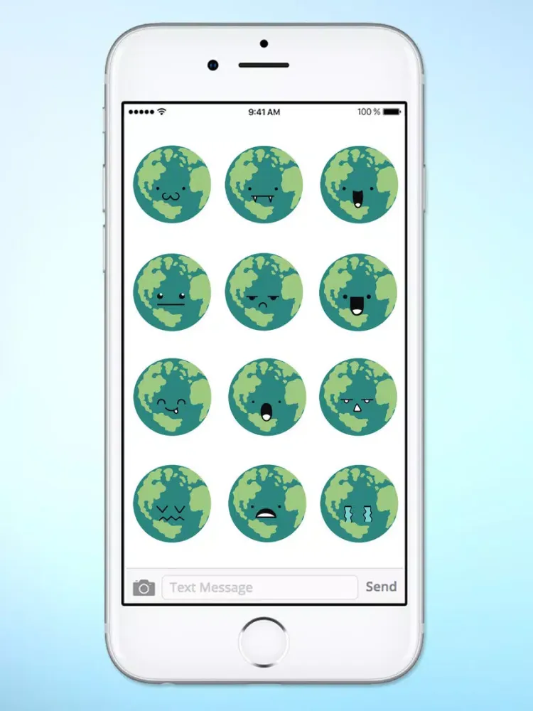 Capturas de tela do Planet Earth Emojis Emoticons Sticker Pack iPad 