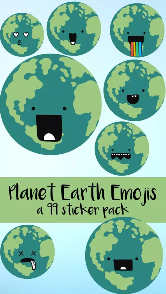 Capturas de tela do Planet Earth Emojis Emoticons Sticker Pack
