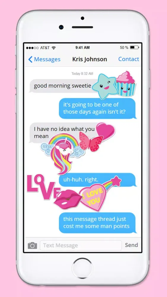 Captures d'écran de Pretty Pink Stickers Princess Sticker Pack