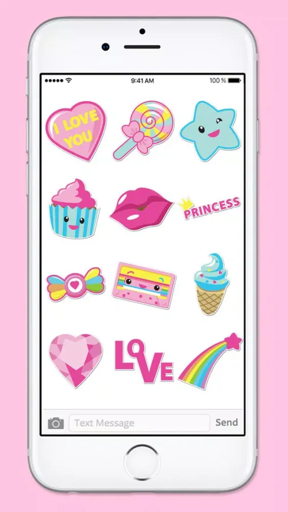 Captures d'écran de Pretty Pink Stickers Princess Sticker Pack