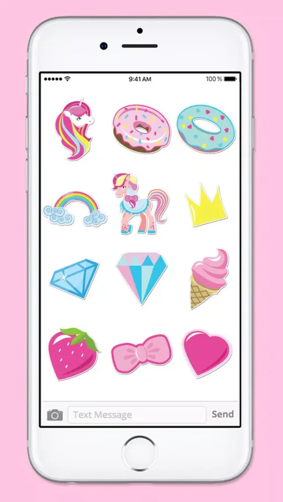 Captures d'écran de Pretty Pink Stickers Princess Sticker Pack