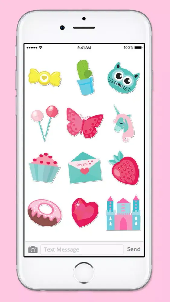 Captures d'écran de Pretty Pink Stickers Princess Sticker Pack