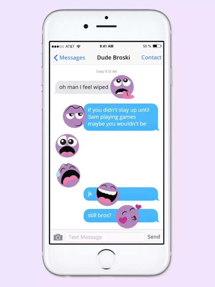Purple People Emojis Sticker Pack iPad  スクリーンショット