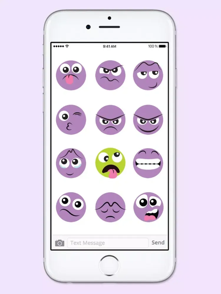 Purple People Emojis Sticker Pack iPad  スクリーンショット