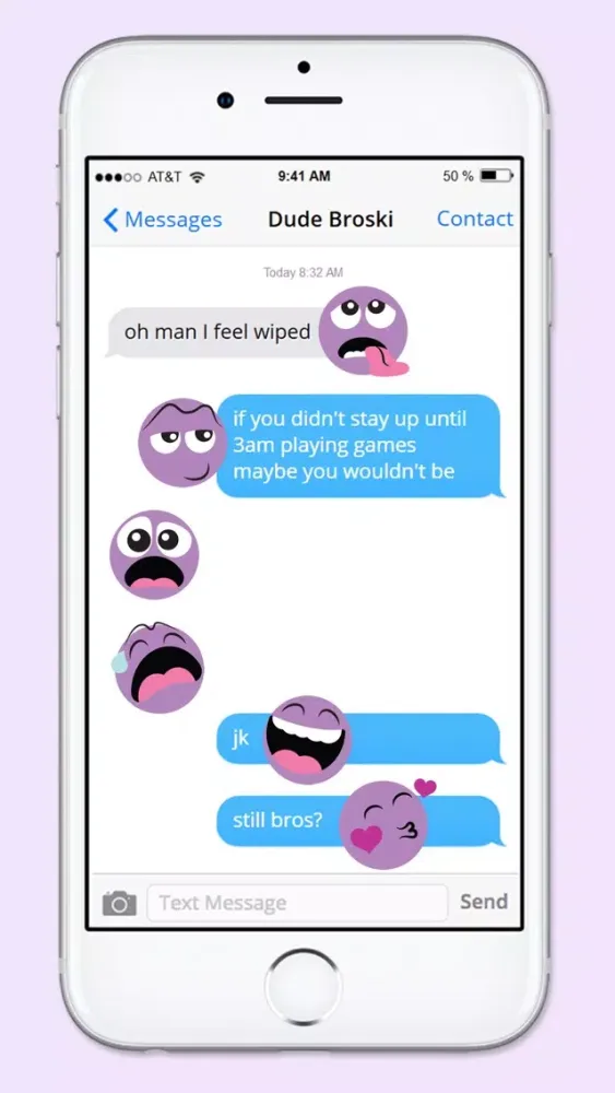 Purple People Emojis Sticker Pack スクリーンショット